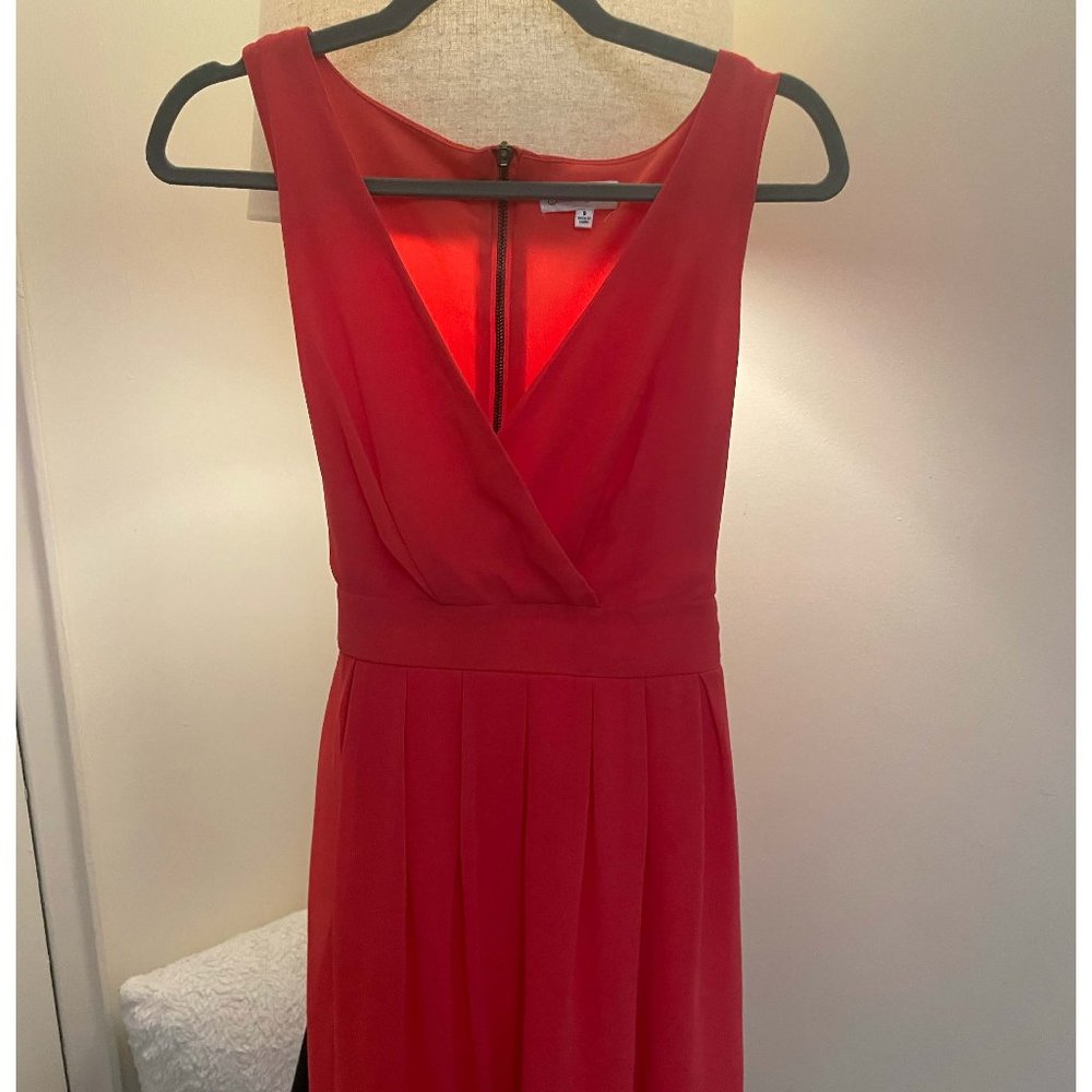 Hot pink flowy V neck sundress